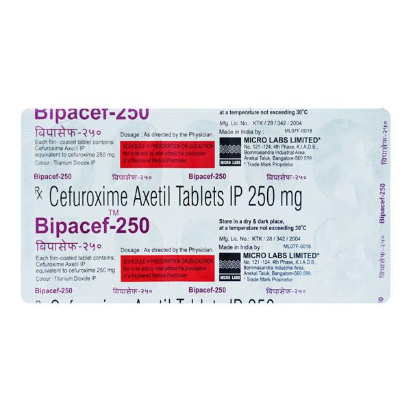 BIPACEF 250 Tablet 10's : Price, Uses, Side Effects | Netmeds
