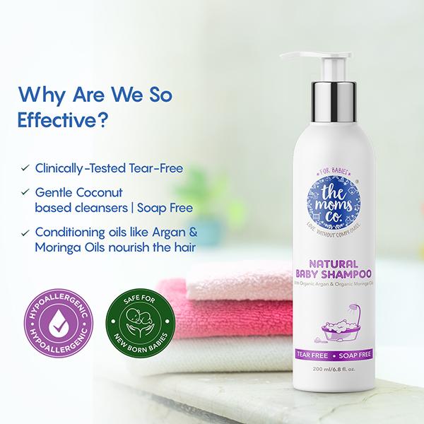 The Mom's Natural Baby Shampoos with Organic Argan Oil and Organic  Moringa Oil 200ml