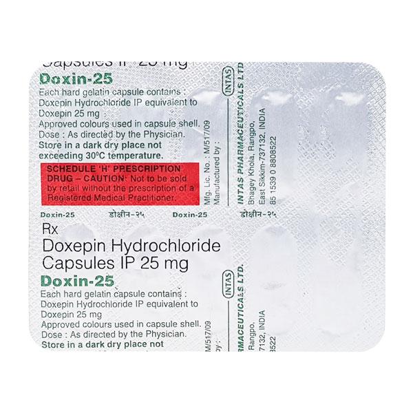 Doxin 25mg Capsule 10'S : Price, Uses, Side Effects | Netmeds