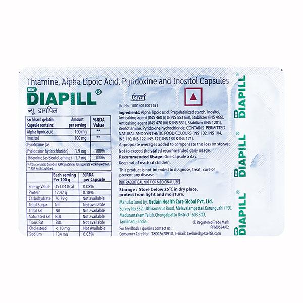 DIAPILL NEW Capsule 10's Price, Uses, Side effects, Substitutes | Netmeds