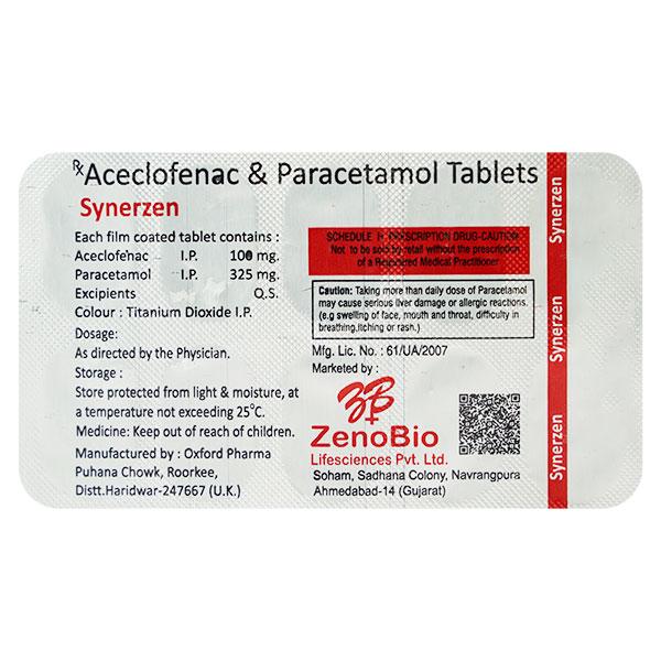 SYNERZEN Tablet 10's Price, Uses, Side effects, Substitutes | Netmeds