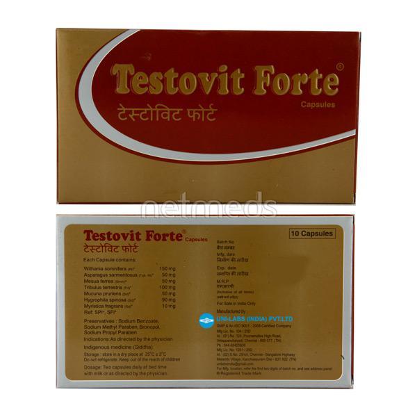 Testovit Forte Capsule 10'S : Uses, Side Effects, Price | Netmeds
