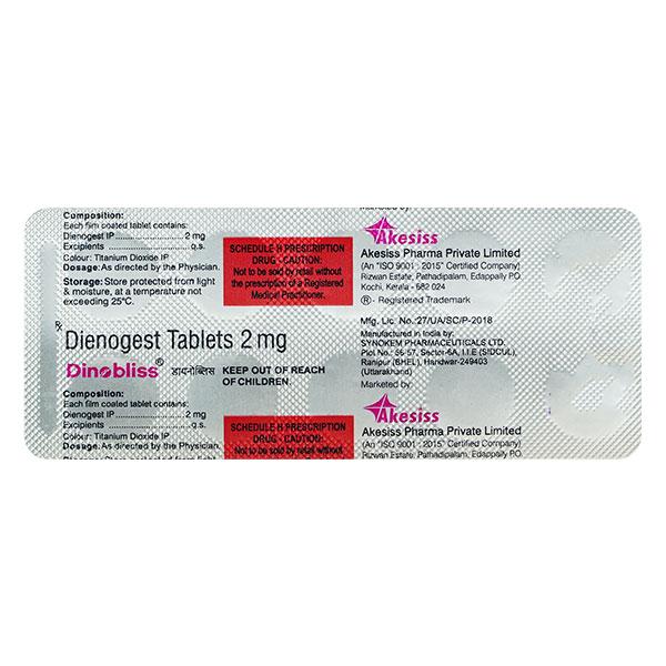 DINOBLISS Tablet 10's Price, Uses, Side effects, Substitutes | Netmeds