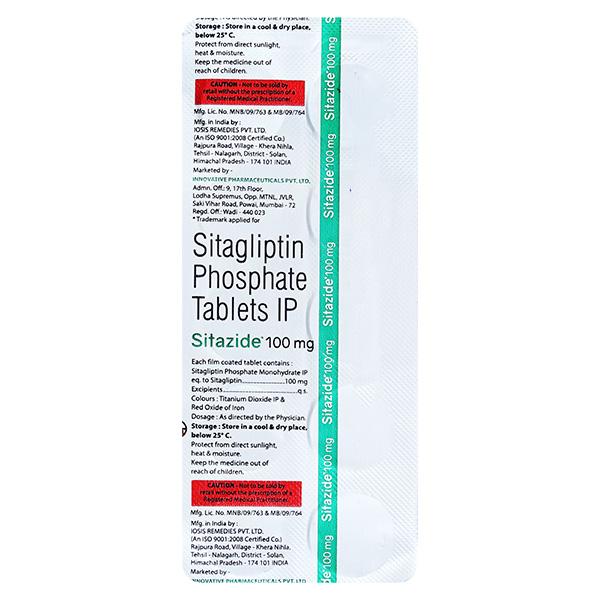 SITAZIDE 100mg Tablet 10's Price, Uses, Side effects, Substitutes | Netmeds