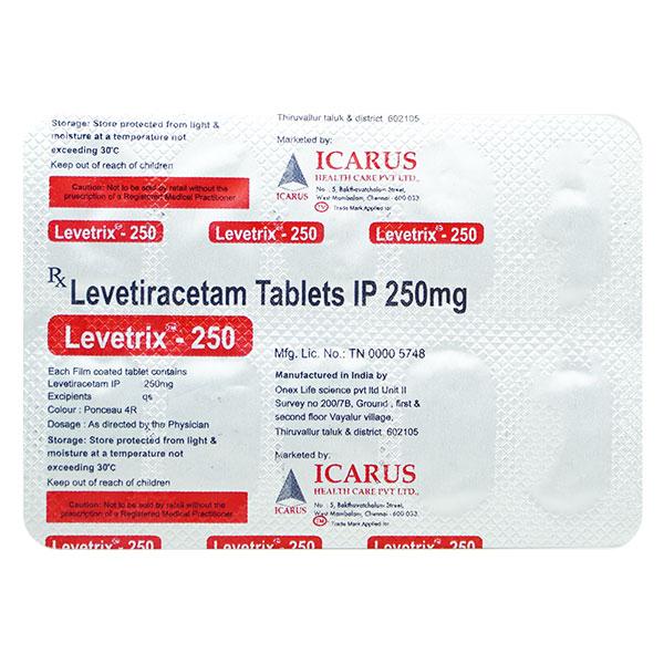 Levetrix 250mg Tablet 10'S Price, Uses, Side effects, Substitutes | Netmeds