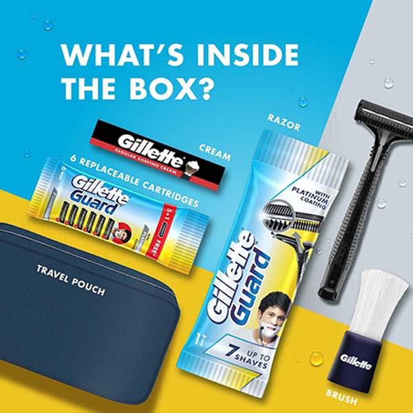 Buy Gillette Guard in Shaving Kit with a Travel Pouch, Razor