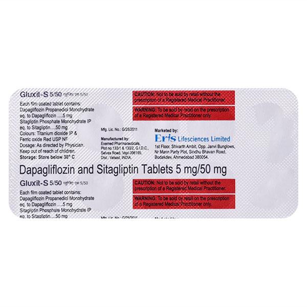 GLUXIT S 5/50 Tablet 10's Price, Uses, Side effects, Substitutes | Netmeds