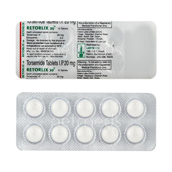 Retorlix 20mg Tablet 10'S Price, Uses, Side effects, Substitutes | Netmeds