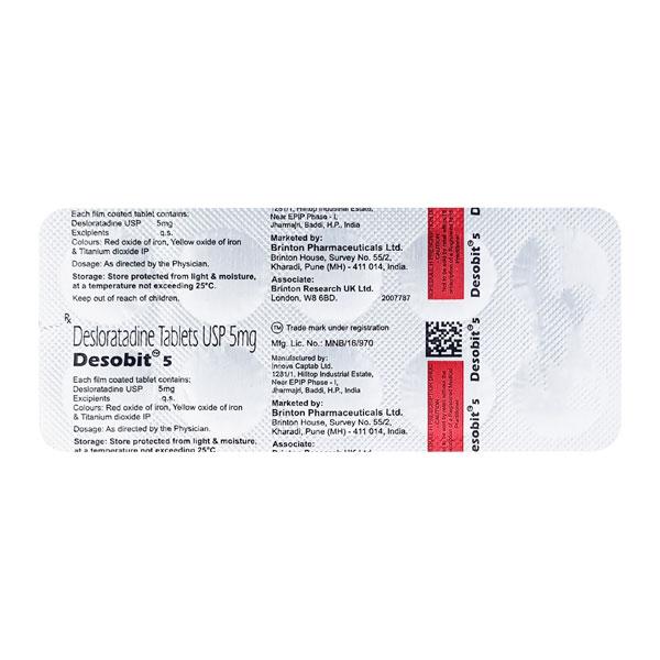 DESOBIT 5 Tablet 10's Price, Uses, Side effects, Substitutes | Netmeds