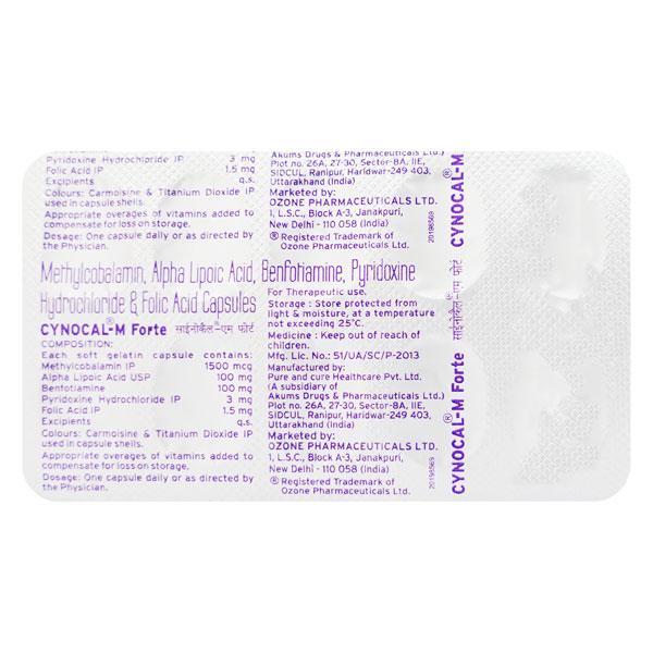 Cynocal M Forte Capsule 10'S Price, Uses, Side effects, Substitutes ...