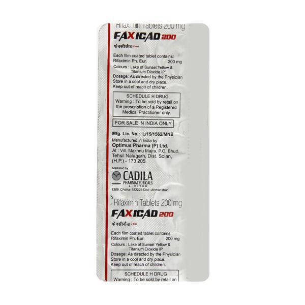 Faxicad 200mg Tablet 10'S Price, Uses, Side effects, Substitutes | Netmeds