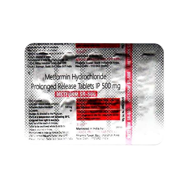metform sr 500 mg tablet