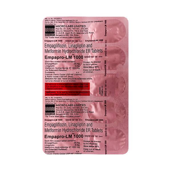 Empapro Lm 1000 Tablet 10's Price, Uses, Side effects | Netmeds