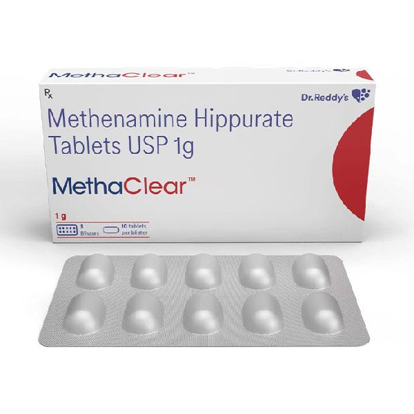 Methaclear 1g Tablet 10's Price, Uses, Side effects | Netmeds