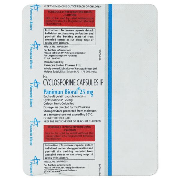 panimun bioral 25mg capsule