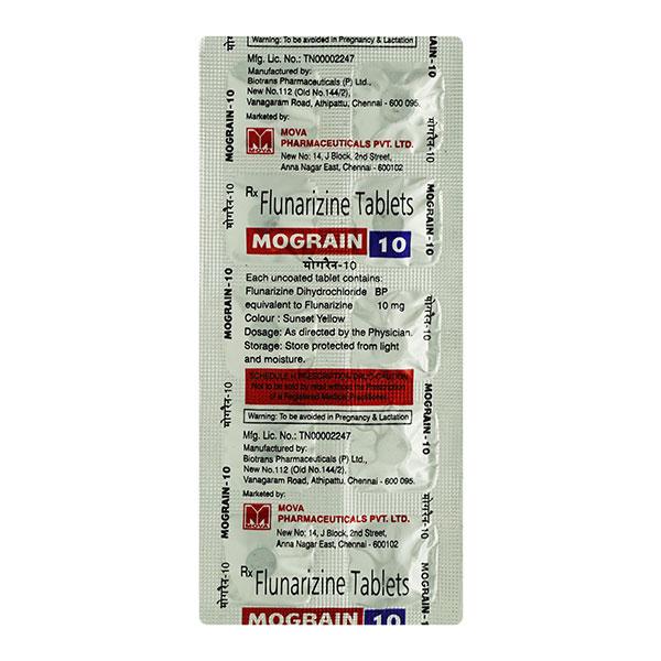 MOGRAIN 10mg Tablet 10's Price, Uses, Side effects, Substitutes | Netmeds