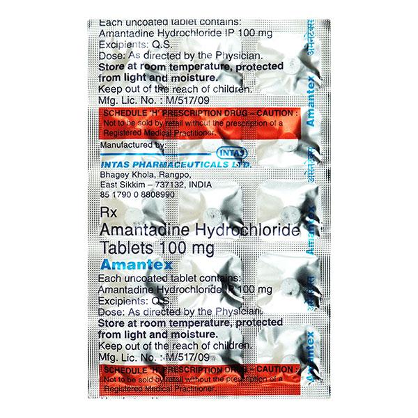 AMANTEX 100mg Tablet 15's Price, Uses, Side effects, Substitutes | Netmeds