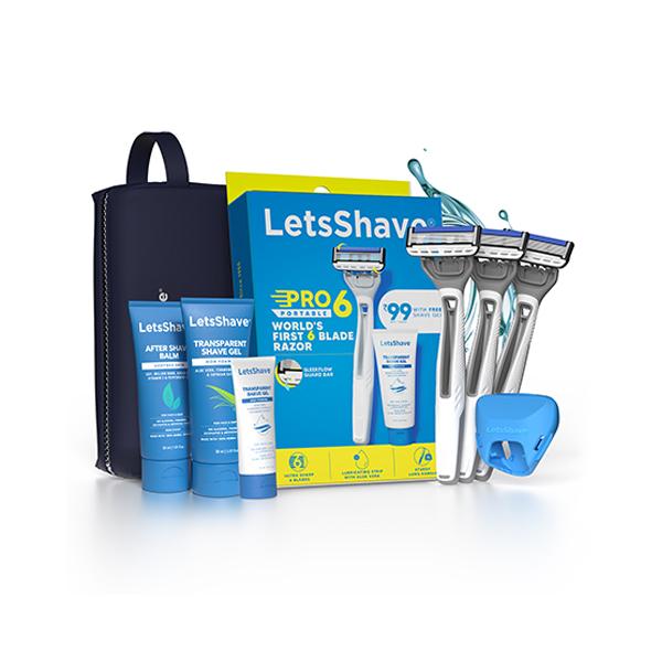 Buy Letsshave Pro 6 Portable Kit (Razor + Shave Gel + After Shave Balm ...