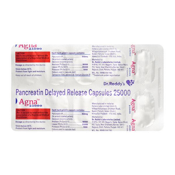 Agna 25000 Capsule 10'S Price, Uses, Side effects, Substitutes | Netmeds