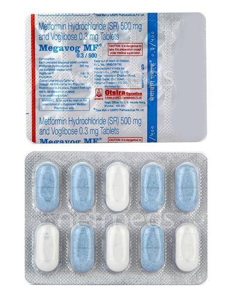Megavog MF 0.3/500mg Tablet 10'S : Price, Uses, Side Effects | Netmeds