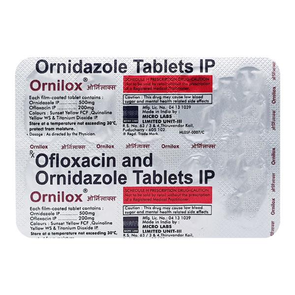 Ornilox Tablet 10'S Price, Uses, Side effects, Substitutes | Netmeds