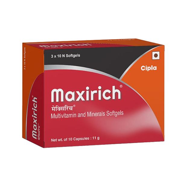 Maxirich Multivitamin and Minerals Softgels 10's Online at Best Price ...