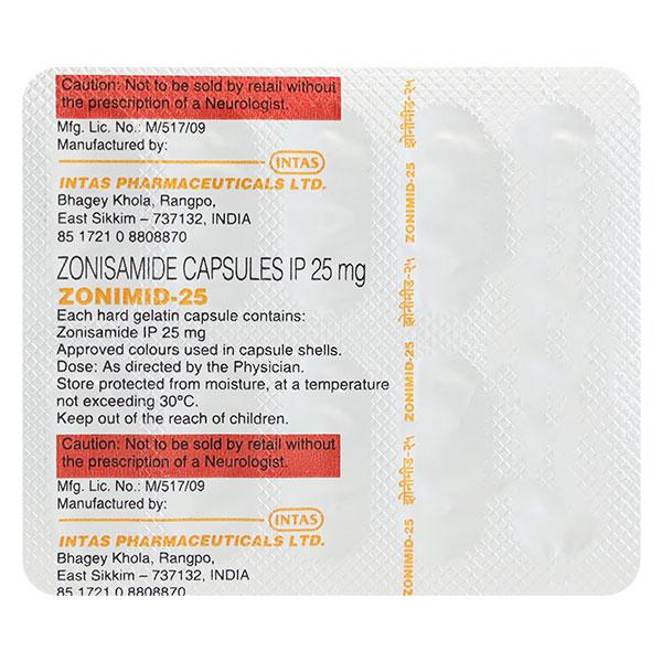 zonimid 25mg capsule