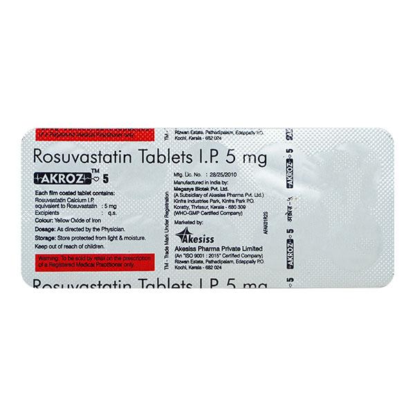 Akroz 5mg Tablet 10'S Price, Uses, Side effects, Substitutes | Netmeds