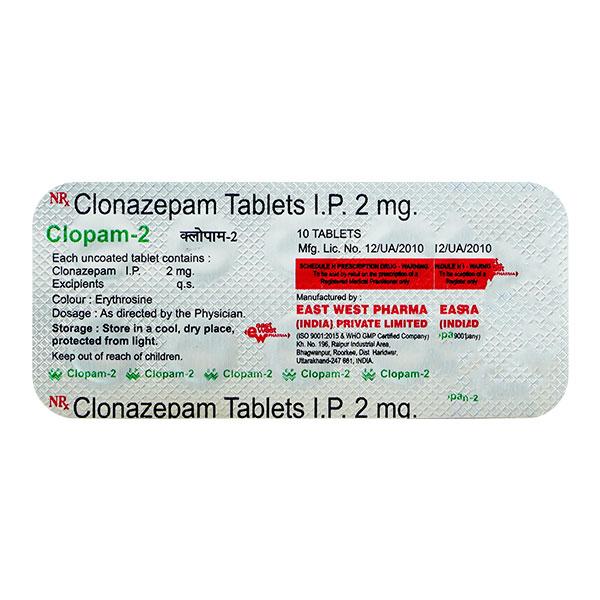 Clopam 2mg Tablet 10'S - Price, Uses, Side Effects, and Substitutes ...
