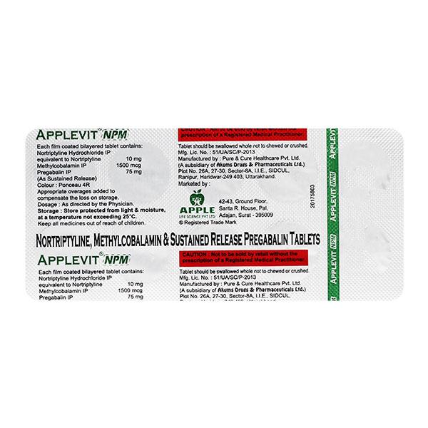 APPLEVIT NPM Tablet 10's Price, Uses, Side effects, Substitutes | Netmeds