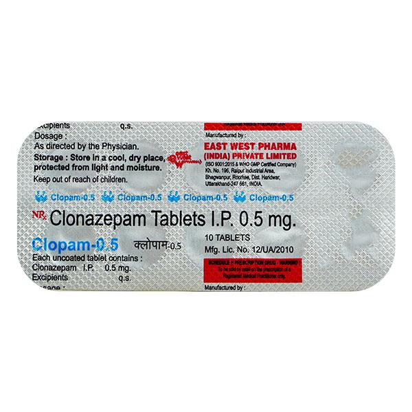 Clopam 0.5mg Tablet 10'S - Price, Uses, Side Effects, and Substitutes ...