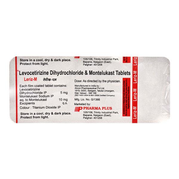 LERIZ M Tablet 10's Price, Uses, Side effects, Substitutes | Netmeds
