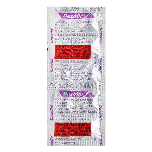 dazolic 500mg tablet