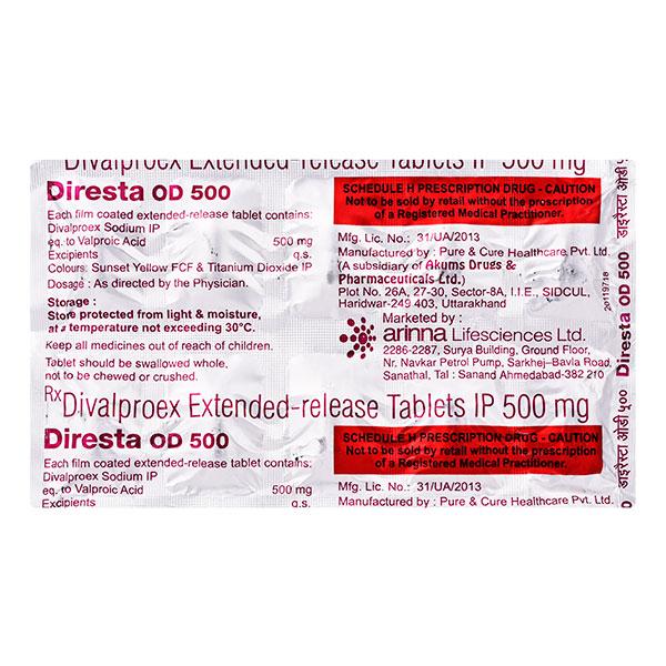diresta od 500mg tablet