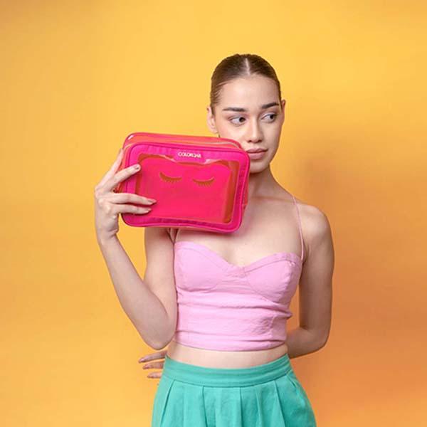 Pink Makeup Colorbar Makeup Pouch Buy Colorbar Lips And Lashes Box