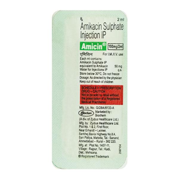 amicin 100mg injection 2ml