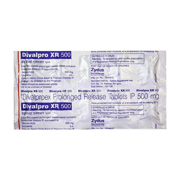 Divalpro XR 500mg Tablet 10'S Price, Uses, Side effects, Substitutes ...