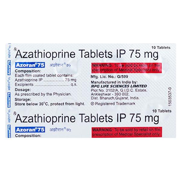 AZORAN 75mg Tablet 10's Price, Uses, Side effects, Substitutes | Netmeds