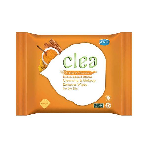 Buy Clea Cleansing & Makeup Remover Wet Wipes (Haldi & Chandan) (8's ...