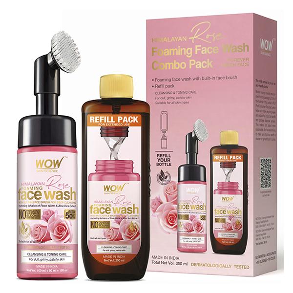Buy WOW Skin Science Himalayan Rose Foaming Face Wash Combo Pack 1's ...