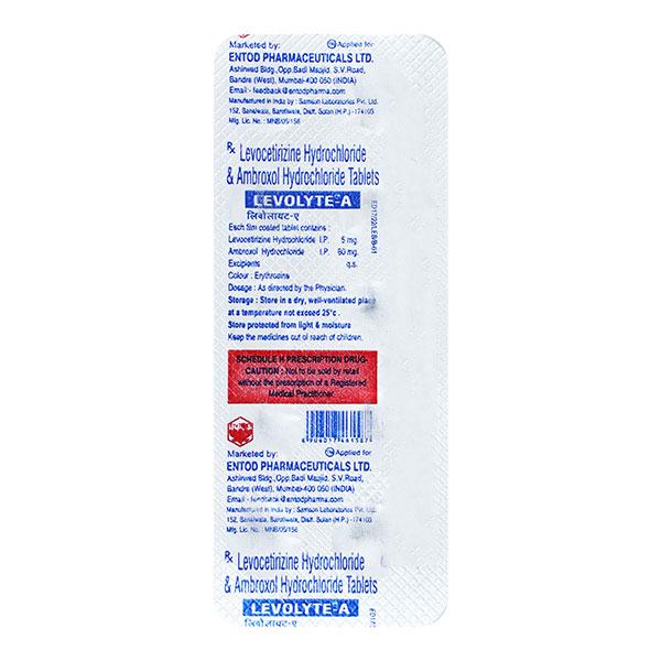 LEVOLYTE A Tablet 10's Price, Uses, Side effects, Substitutes | Netmeds