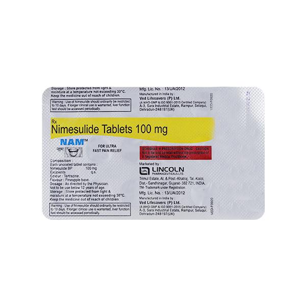 nam 100mg tablet