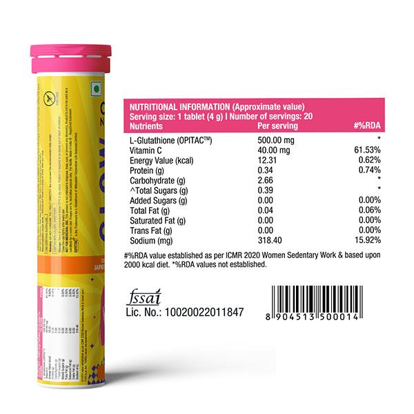Chicnutrix Glow - Glutathione Tablets for Skin Glow & Even-Toned Skin