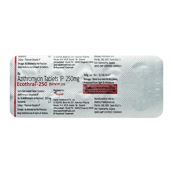 ECOTHRAL 250 Tablet 10's Price, Uses, Side effects, Substitutes | Netmeds