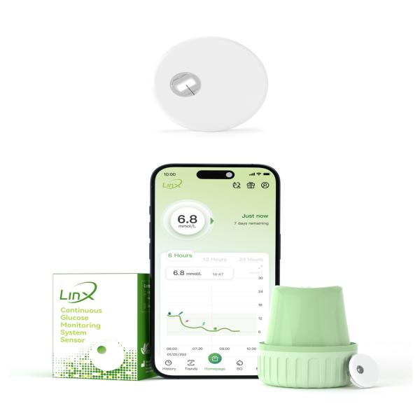 LinX CGM Smart Continous Glucose Monitoring System Sensor Device 1's