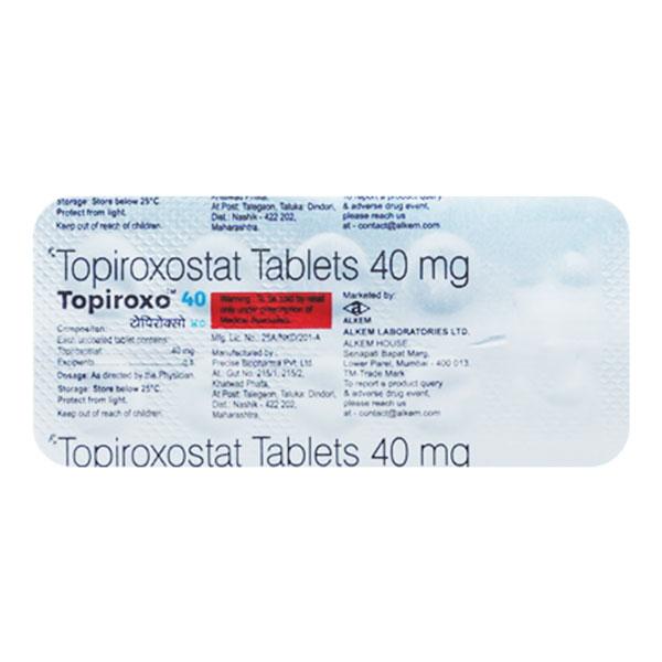 TOPIROXO 40 Tablet 10's Price, Uses, Side effects, Substitutes | Netmeds