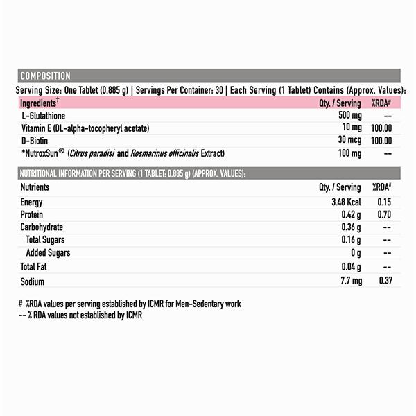 truebasics glutathione Buy Truebasics Glutathione with Nutroxsun, Biotin and Vitamin E, for  Healthy And Youthful Skin, Clinically Researched Ingredients, 30 Glutathione  Tablets 1's Online at Discounted Price