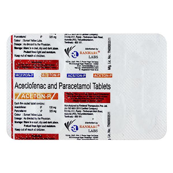 ACETON P Tablet 10's Price, Uses, Side effects, Substitutes | Netmeds