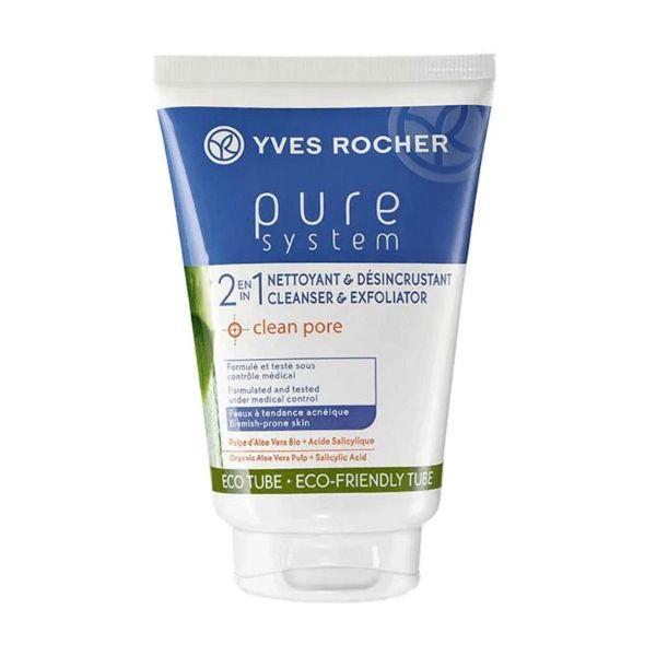 Buy Yves Rocher Pure System 2 In 1 Cleanser & Exfoliator 125 ml Online ...
