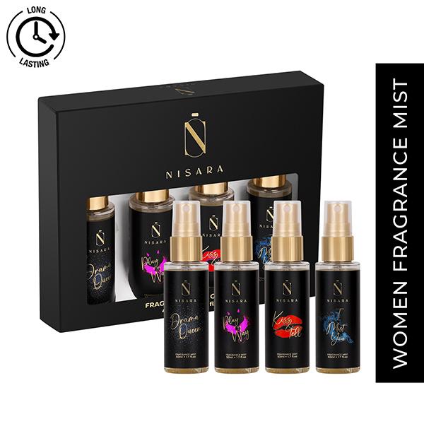 Buy Nisara Long Lasting Fragrance Body Mist Spray Perfume Gift Set For ...
